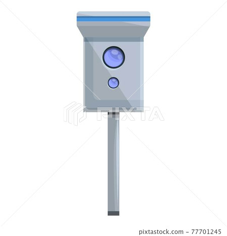 Speed radar area icon, cartoon style 77701245