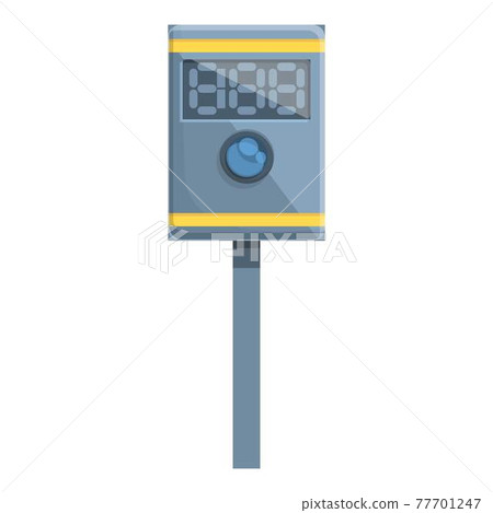 Speed radar accident icon, cartoon style 77701247