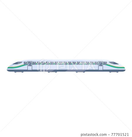 Fast train icon, cartoon style Fast train icon, cartoon style 77701521