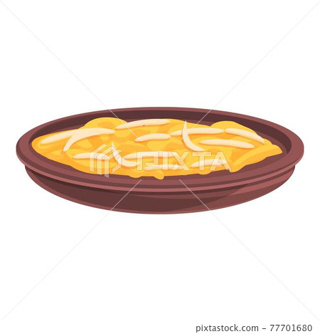 Korean salad icon, cartoon style 77701680