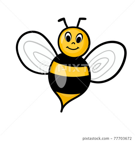 Cartoon bee mascot. A small bees flies. Wasp collection. Vector characters. Incest icon. Template design for invitation, cards. Doodle style Cartoon bee mascot. A small bees flies. Wasp collection. Vector characters. Incest icon. Template design for invitation, cards. Doodle style 77703672