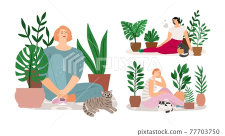 House garden, girl relax set 77703750
