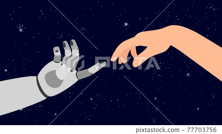 Android touch human hand Android touch human hand 77703756
