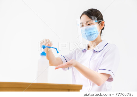 Nursing hand disinfection image 77703783