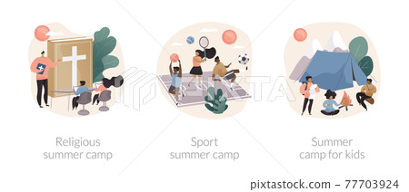 Active summertime abstract concept vector illustrations. Active summertime abstract concept vector illustrations. 77703924