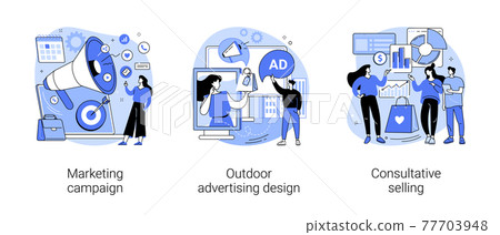Product promotion abstract concept vector illustrations. Product promotion abstract concept vector illustrations. 77703948