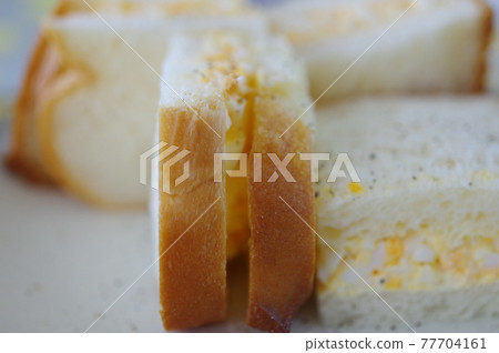 Homemade egg sandwich made at home 77704161