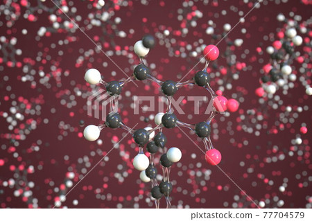 Molecule of phthalic anhydride, conceptual molecular model. Scientific 3d rendering Molecule of phthalic anhydride, conceptual molecular model. Scientific 3d rendering 77704579