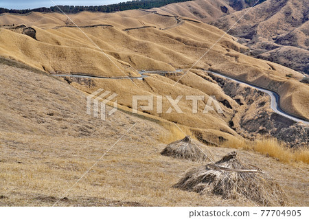 [Landscape from Hakoishi Pass] Namino Oaza Shinnano, Aso City, Kumamoto Prefecture 77704905