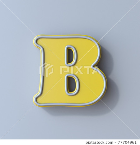 Yellow Cartoon Font Letter B 3D - Stock Illustration [77704961] - PIXTA