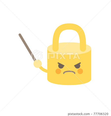 Pointer padlock get angry - Stock Illustration [77706320] - PIXTA
