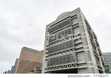 大阪府國際會議中心 Grand Cube 大阪中之島 大阪市外景 遠景 HDR 水平位置 左空 大阪府國際會議中心 Grand Cube 大阪中之島 大阪市外景 遠景 HDR 水平位置 左空 77706377