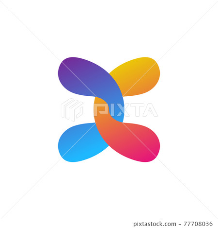 letter x chain logo concept connection symbol icon - Stock Illustration ...