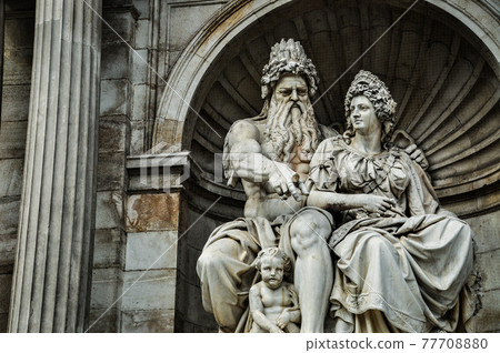 Sculptures in the Old Town of Vienna (Austria) Sculptures in the Old Town of Vienna (Austria) 77708880