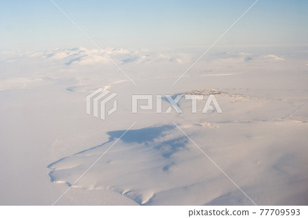 Aerial arctic landscape Aerial arctic landscape 77709593