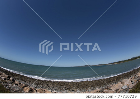 Seascape With Rocks Fisheye Lens 77710729