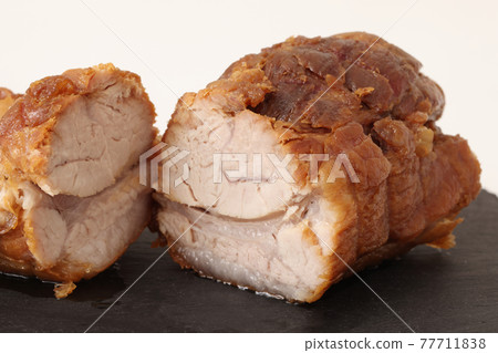 Grilled pork (char siu) black pork thigh block meat 77711838