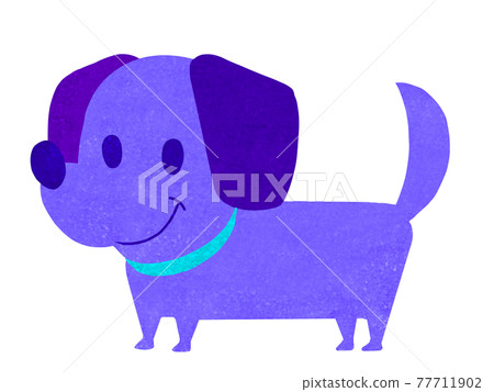 卡通觸摸臘腸狗圖 77711902