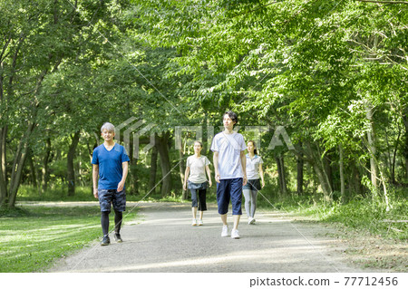 Walking with family 77712456
