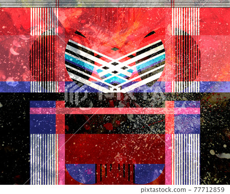 Abstract multi-colored background of geometric objects 77712859