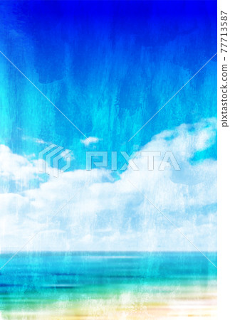 Sea summer greetings summer background 77713587