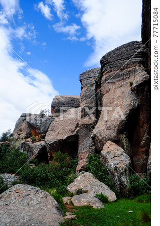 Unexplored region of Bolivia, South America, beautiful terrain and dinosaur footprints in the Torotoro Valley and Umajalanta limestone cave Unexplored region of Bolivia, South America, beautiful terrain and dinosaur footprints in the Torotoro Valley and Umajalanta limestone cave 77715084