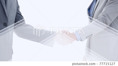 Abstract technology background over two businessmen shaking hands against white background Abstract technology background over two businessmen shaking hands against white background 77715127
