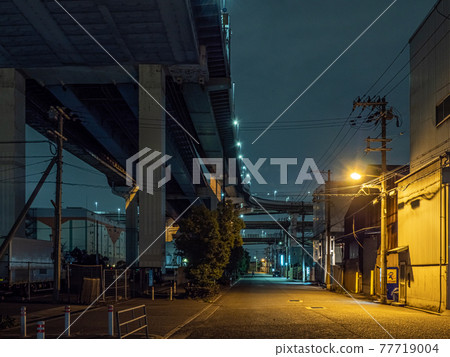 Evening view of Konohana Bridge Evening view of Konohana Bridge 77719004