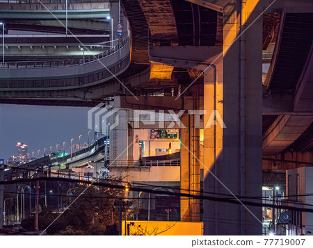 Evening view of Konohana Bridge Evening view of Konohana Bridge 77719007