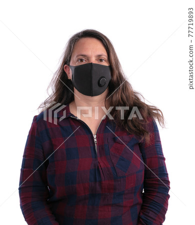 Woman with FFP2 mask Woman with FFP2 mask 77719893