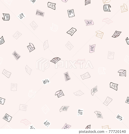 Seamless vector background with flying, falling, scattered paper sheets, documents. Background with flight paper, illustration of clear chaotic paper Seamless vector background with flying, falling, scattered paper sheets, documents. Background with flight paper, illustration of clear chaotic paper 77720140