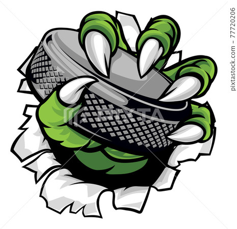 Ice Hockey Puck Claw Monster Sports Hand Ice Hockey Puck Claw Monster Sports Hand 77720206