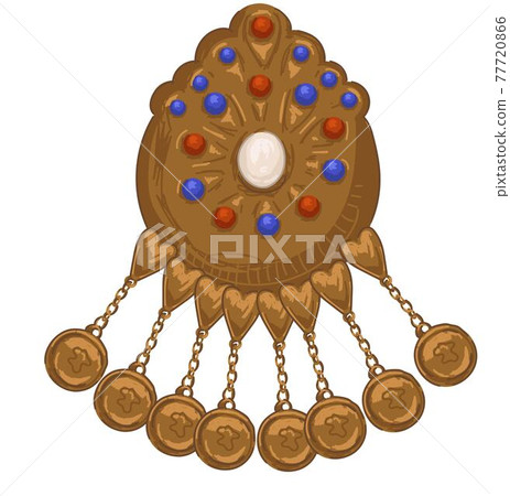 Fibula jewelry from ancient roman empire vector 77720866