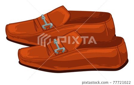 Old fashioned leather shoes for men, 1980 style 77721022
