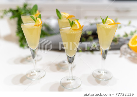 Homemade lemon jelly cocktail Homemade lemon jelly cocktail 77722139