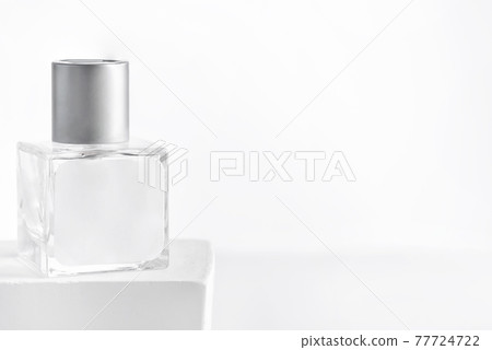 glass product package aroma perfume bottle on stand with sunlight, glass product package aroma perfume bottle on stand with sunlight, 77724722