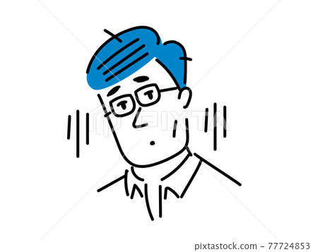 Illustration material of a man with depressed glasses Illustration material of a man with depressed glasses 77724853