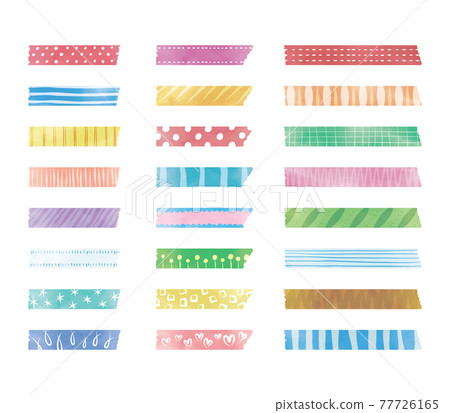 Illustration of masking tape set watercolor style - Stock Illustration ...