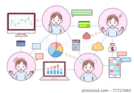 Illustration of financial technology Illustration of financial technology 77727064