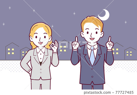 兩個金發碧眼的外國商人 77727485