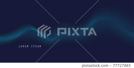 Vector background with color abstract wave dots 77727865
