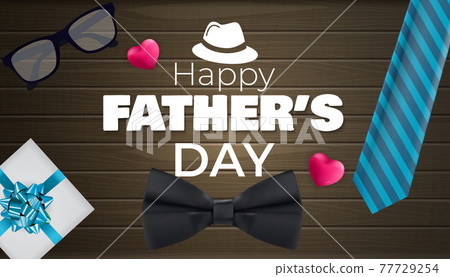 Happy Father's Day Background. Poster, flyer, greeting card, header for website. Vector Illustration 77729254