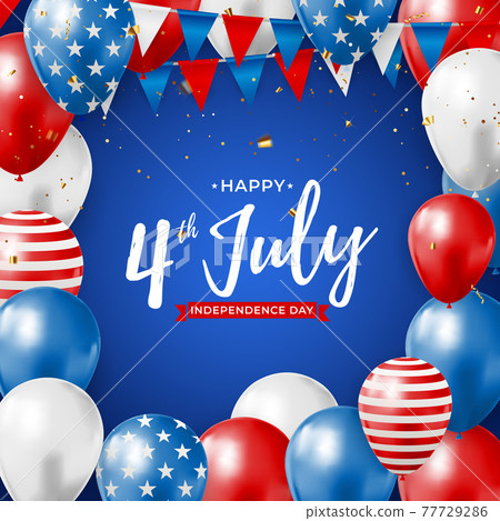 July, 4 Independence Day in USA Background. Can... - Stock Illustration ...