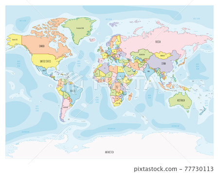 World map - hand-drawn cartoon style World map - hand-drawn cartoon style 77730113