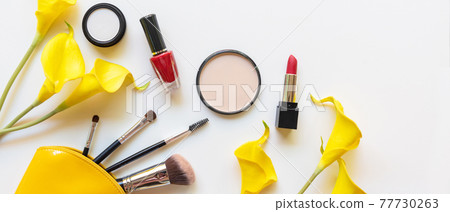 Makeup cosmetics tools and beauty cosmetics gift, products and facial cosmetics package lipstick 77730263