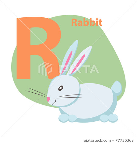 Zoo ABC Letter with Cute Rabbit Cartoon Vector - Stock Illustration ...