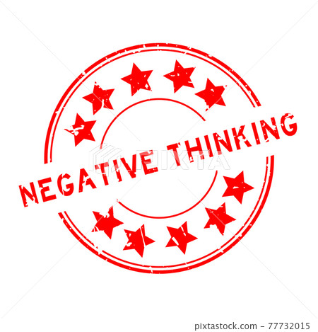 Grunge red negative thinking word with star icon round rubber seal stamp on white background Grunge red negative thinking word with star icon round rubber seal stamp on white background 77732015
