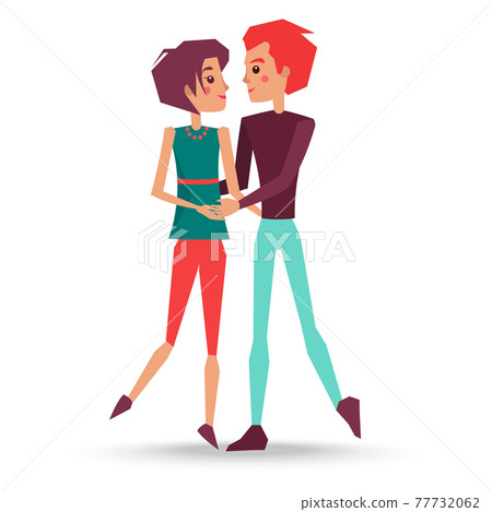 Couple in Love Boy and Girl Vector Illustration Couple in Love Boy and Girl Vector Illustration 77732062