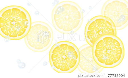 Background material of lemon and water drops - Stock Illustration ...