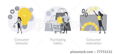 Marketing research service abstract concept vector illustrations. 77733232